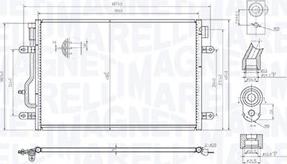 Magneti Marelli 350203103300 - Condenser, air conditioning autospares.lv