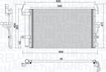 Magneti Marelli 350203894000 - Condenser, air conditioning autospares.lv