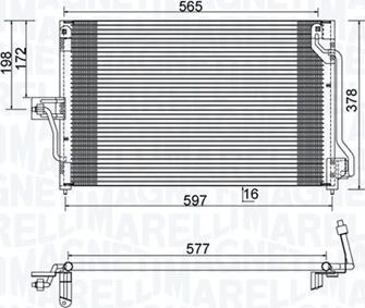 Magneti Marelli 350203897000 - Condenser, air conditioning autospares.lv