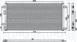 Magneti Marelli 350203887000 - Condenser, air conditioning autospares.lv