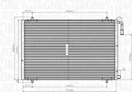 Magneti Marelli 350203825000 - Condenser, air conditioning autospares.lv