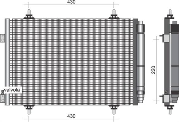 Magneti Marelli 350203377000 - Condenser, air conditioning autospares.lv