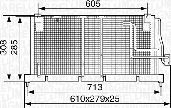 Magneti Marelli 350203233000 - Condenser, air conditioning autospares.lv