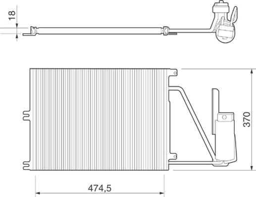 Magneti Marelli 350203220000 - Condenser, air conditioning autospares.lv