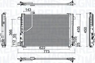 Magneti Marelli 350203755000 - Condenser, air conditioning autospares.lv