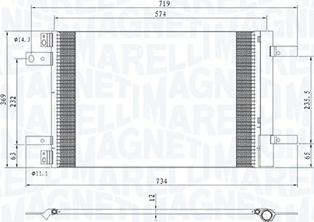 Magneti Marelli 350203766000 - Condenser, air conditioning autospares.lv