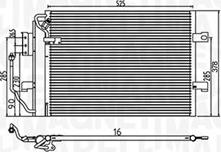 Magneti Marelli 350203785000 - Condenser, air conditioning autospares.lv