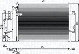 Magneti Marelli 350203785000 - Condenser, air conditioning autospares.lv