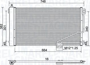 Magneti Marelli 350203738000 - Condenser, air conditioning autospares.lv