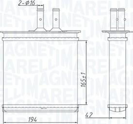 Magneti Marelli 350218493000 - Heat Exchanger, interior heating autospares.lv