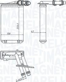 Magneti Marelli 350218445000 - Heat Exchanger, interior heating autospares.lv