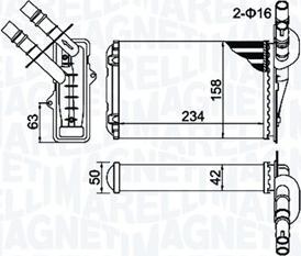 Magneti Marelli 350218404000 - Heat Exchanger, interior heating autospares.lv