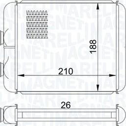 Magneti Marelli 350218407000 - Heat Exchanger, interior heating autospares.lv