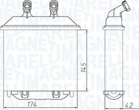 Magneti Marelli 350218415000 - Heat Exchanger, interior heating autospares.lv