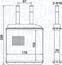 Magneti Marelli 350218420000 - Heat Exchanger, interior heating autospares.lv