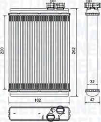 Magneti Marelli 350218471000 - Heat Exchanger, interior heating autospares.lv