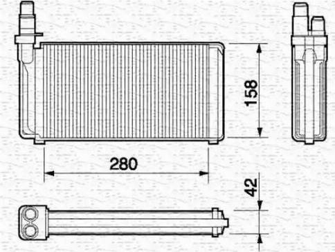 Magneti Marelli 350218051000 - Heat Exchanger, interior heating autospares.lv