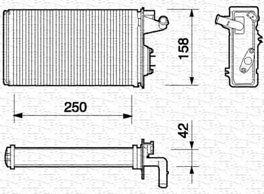 Magneti Marelli 350218052000 - Heat Exchanger, interior heating autospares.lv