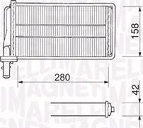 Magneti Marelli 350218061000 - Heat Exchanger, interior heating autospares.lv