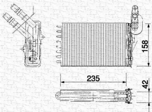 Magneti Marelli 350218159000 - Heat Exchanger, interior heating autospares.lv