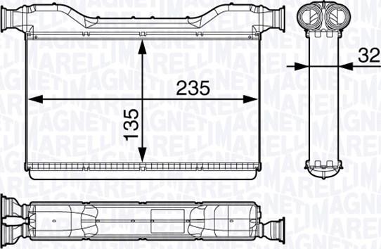 Magneti Marelli 350218354000 - Heat Exchanger, interior heating autospares.lv