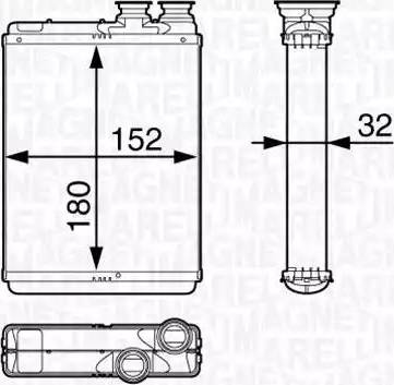 Magneti Marelli 350218355000 - Heat Exchanger, interior heating autospares.lv