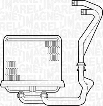 Magneti Marelli 350218225000 - Heat Exchanger, interior heating autospares.lv