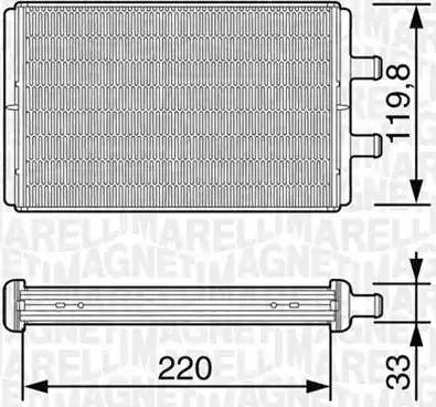 Magneti Marelli 350218226000 - Heat Exchanger, interior heating autospares.lv