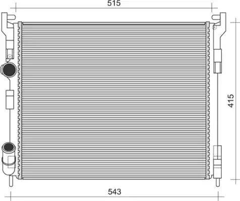 Magneti Marelli 350213996000 - Radiator, engine cooling autospares.lv