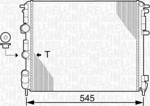 Magneti Marelli 350213990000 - Radiator, engine cooling autospares.lv