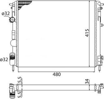 Magneti Marelli 350213991003 - Radiator, engine cooling autospares.lv