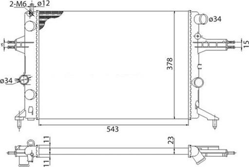 Magneti Marelli 350213960003 - Radiator, engine cooling autospares.lv