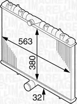 Magneti Marelli 350213904000 - Radiator, engine cooling autospares.lv