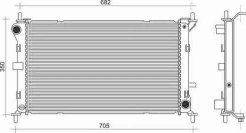 Magneti Marelli 350213908000 - Radiator, engine cooling autospares.lv