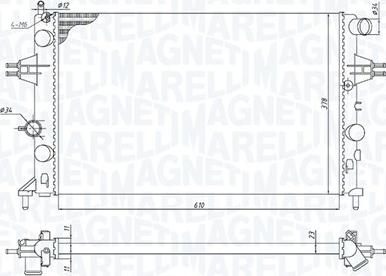 Magneti Marelli 350213970000 - Radiator, engine cooling autospares.lv