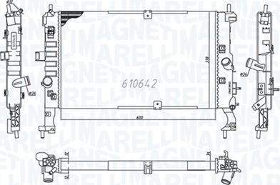 Magneti Marelli 350213972000 - Radiator, engine cooling autospares.lv