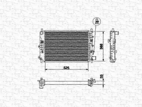 Magneti Marelli 350213494000 - Radiator, engine cooling autospares.lv