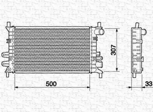 Magneti Marelli 350213498000 - Radiator, engine cooling autospares.lv