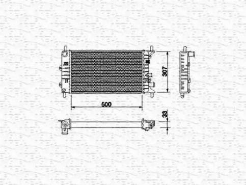 Magneti Marelli 350213493000 - Radiator, engine cooling autospares.lv