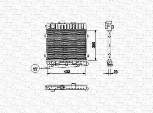 Magneti Marelli 350213441000 - Radiator, engine cooling autospares.lv