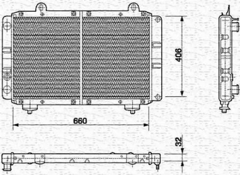 Magneti Marelli 350213453000 - Radiator, engine cooling autospares.lv