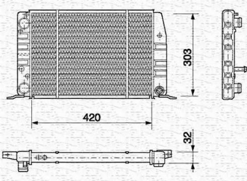 Magneti Marelli 350213404000 - Radiator, engine cooling autospares.lv