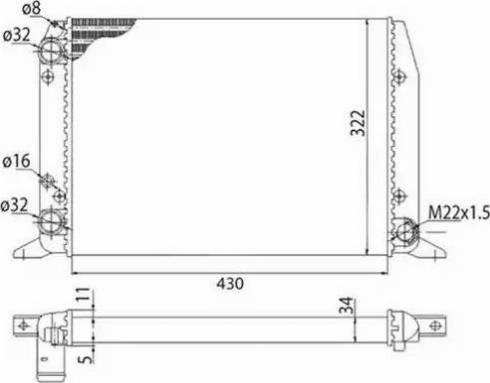 Magneti Marelli 350213404003 - Radiator, engine cooling autospares.lv