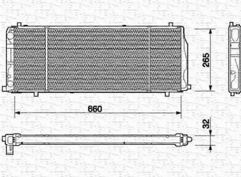 Magneti Marelli 350213405000 - Radiator, engine cooling autospares.lv