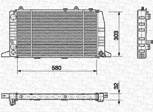 Magneti Marelli 350213400000 - Radiator, engine cooling autospares.lv