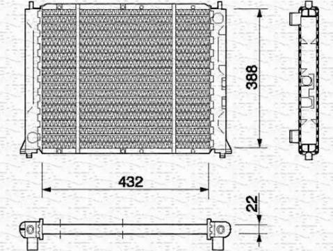 Magneti Marelli 350213413000 - Radiator, engine cooling autospares.lv