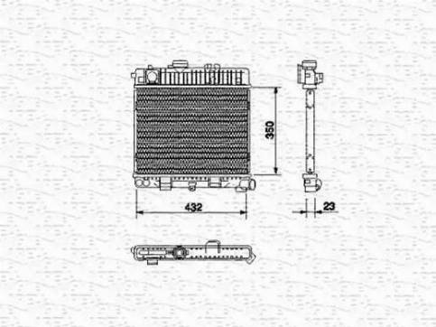 Magneti Marelli 350213438000 - Radiator, engine cooling autospares.lv