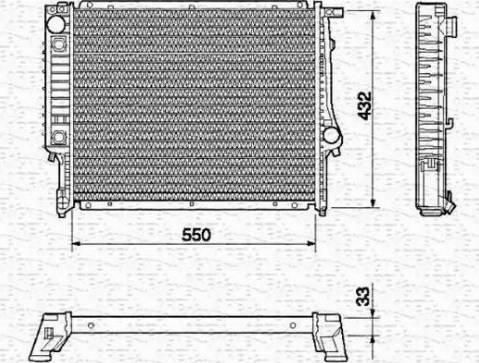 Magneti Marelli 350213420000 - Radiator, engine cooling autospares.lv