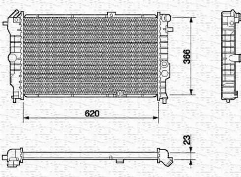 Magneti Marelli 350213590000 - Radiator, engine cooling autospares.lv