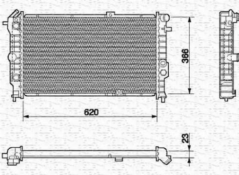 Magneti Marelli 350213592000 - Radiator, engine cooling autospares.lv